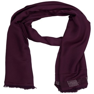 Cotton Plain Stole - Purple